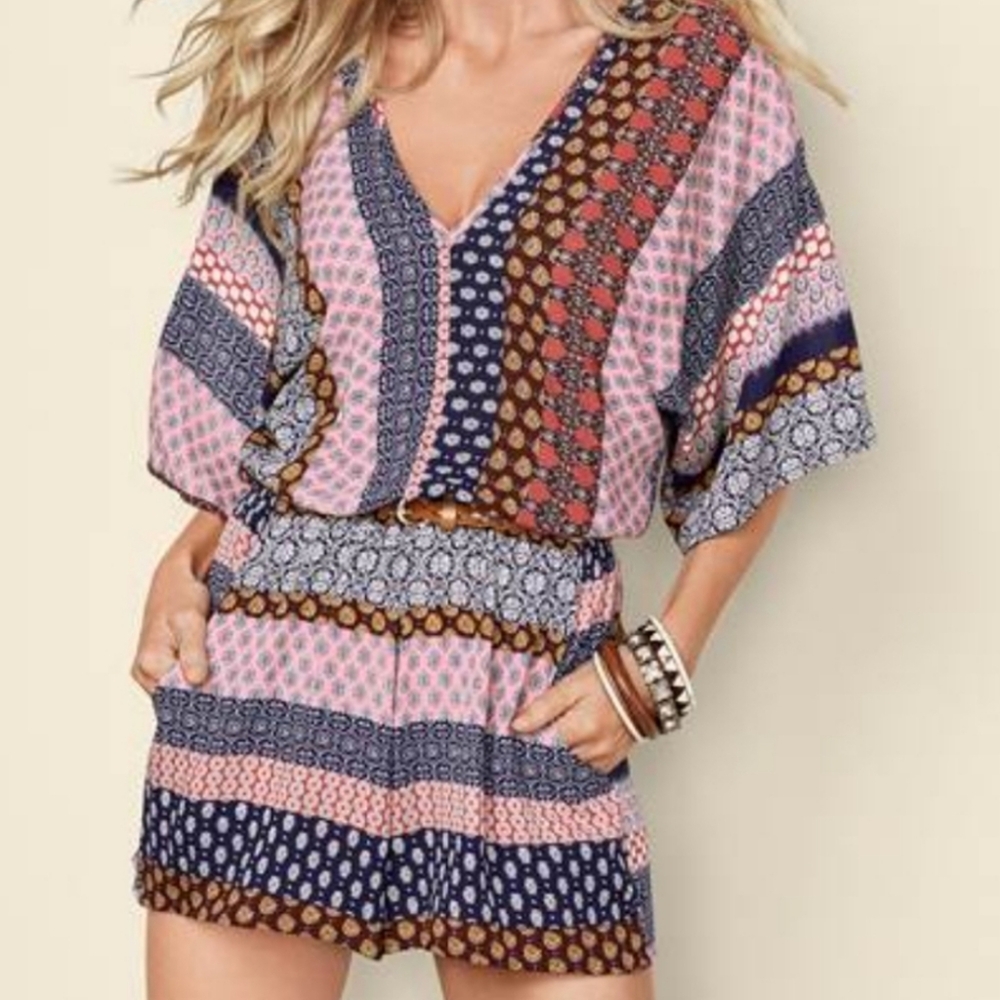 Venus Patchwork print romper M